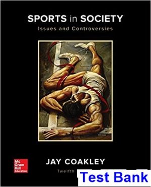 test bank for sports in society 12th edition by coakley ibsn 0073523542