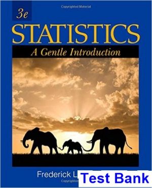 test bank for statistics a gentle introduction 3rd edition by coolidge