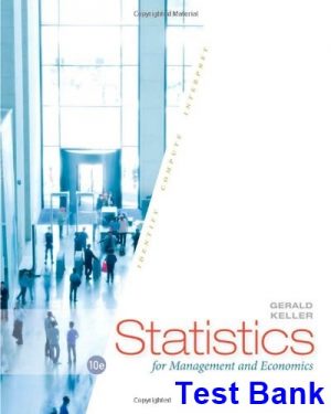 test bank for statistics for management and economics 10th edition by gerald keller