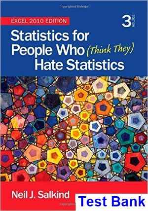 test bank for statistics for people who think they hate statistics 3rd edition by salkind