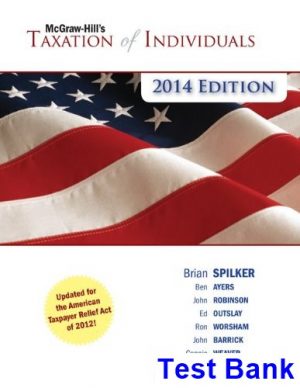 test bank for taxation of individuals 5th edition by spilker