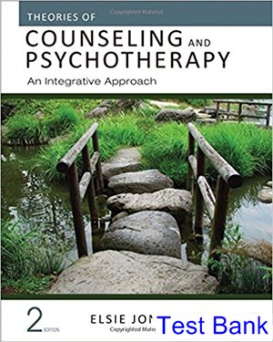 test bank for theories of counseling and psychotherapy an integrative approach 2nd edition by jones smith ibsn 9781483351988