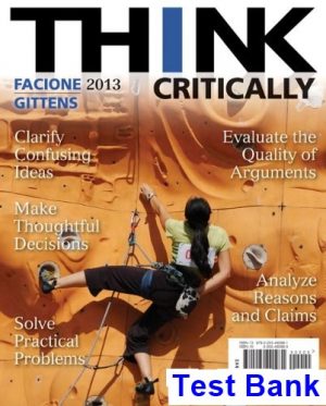 test bank for think critically 2nd edition by facione