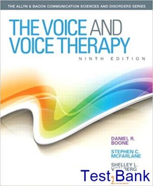 test bank for voice and voice therapy 9th edition by boone