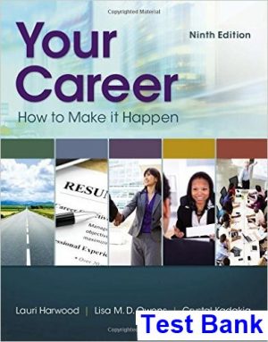 test bank for your career how to make it happen 9th edition by harwood