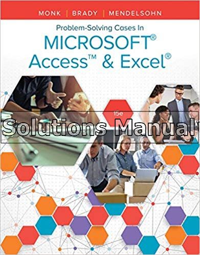 problem solving cases in microsoft access and excel pdf