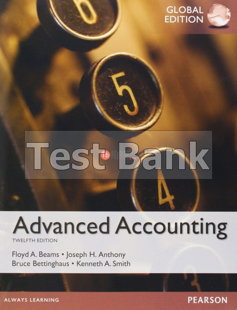 Solutions Manual For Advanced Accounting 13th Edition By Beams IBSN ...