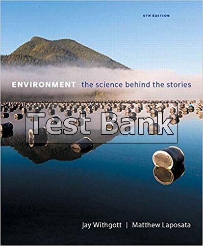 Test Bank for Environment The Science Behind the Stories 6th Edition by