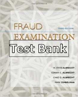 Test Bank For Fraud Examination 3rd Edition By Albrecht